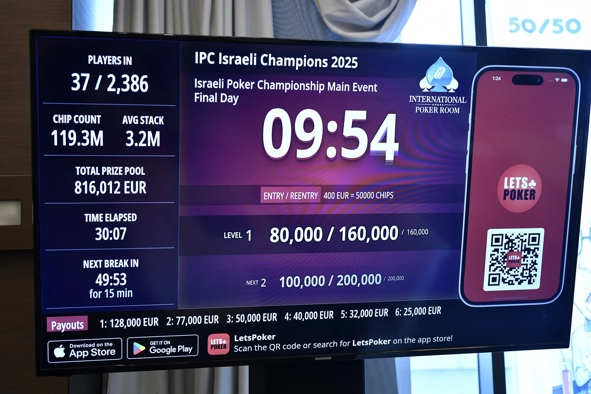 玩家在保加利亚瓦尔纳 IPC 2025 扑克节上竞技